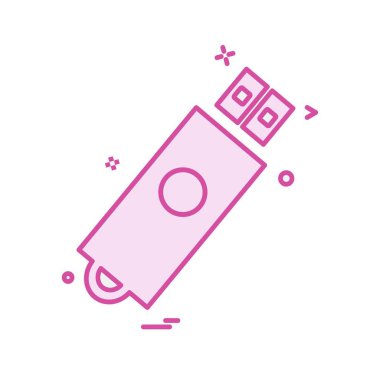USB aygıt simgesi tasarım, renkli vektör çizim