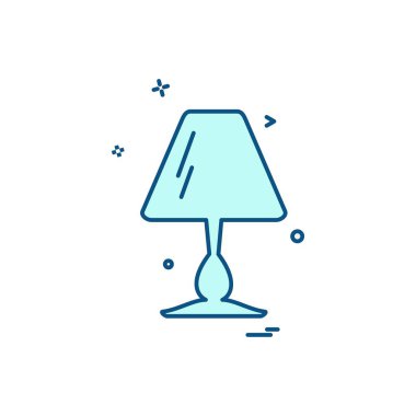 Mobilya simgesi tasarım, renkli vektör çizim