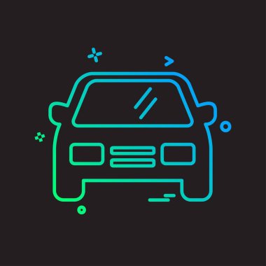 Araba simgesi tasarım vektörü