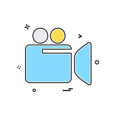 Kamera simgesi tasarım vektörü