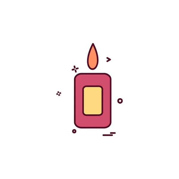 Candle Icon Design Vector — Stock Vector