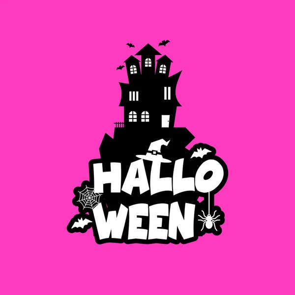 Diseño Halloween Con Tipografía Ilustración Vectorial Fondo Claro — Vector de stock