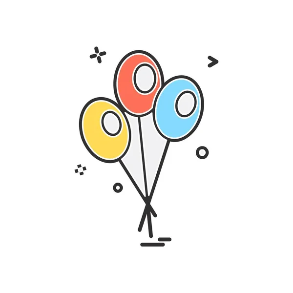 Conception Icône Ballons Illustration Vectorielle Colorée — Image vectorielle