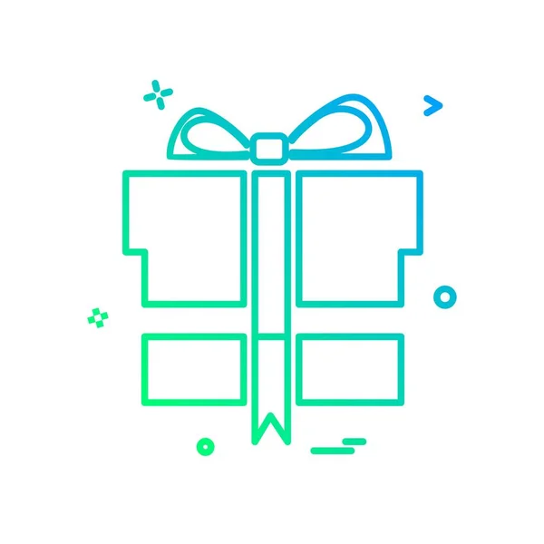 Geschenkbox Symbol Design Vektor Illustration — Stockvektor