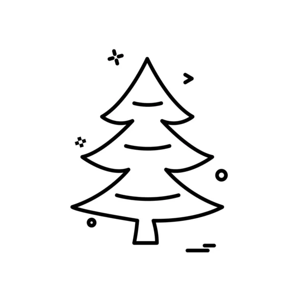 Weihnachtsbaum Symbol Design Vektor — Stockvektor