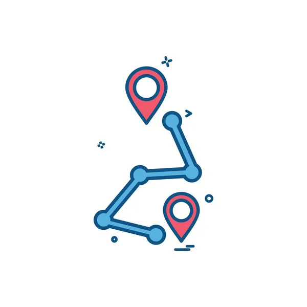 Karte Standort Navigation Gps Icon Vektor Design — Stockvektor