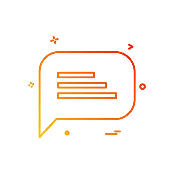 Sms Chat Pictogram Vector Design — Stockvector