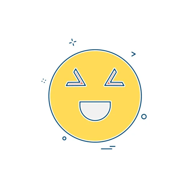 Emoji Icon Design Bunte Vektorillustration — Stockvektor