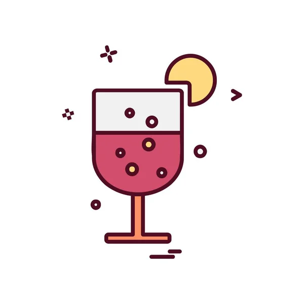 Drink Pictogram Ontwerp Kleurrijke Vectorillustratie — Stockvector