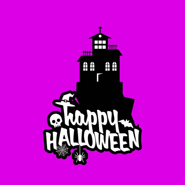 Diseño Póster Fiesta Halloween Para Tipografía Navideña Ilustración Vectorial Colorida — Vector de stock