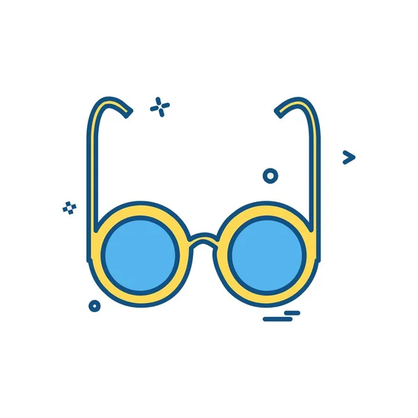 眼鏡のアイコン デザイン ベクトル図 — ストックベクタ