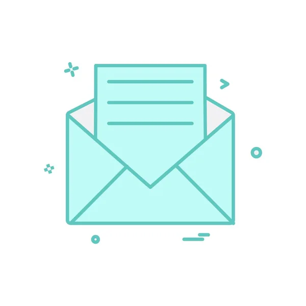 Mail Icon Design Bunte Vektorillustration — Stockvektor