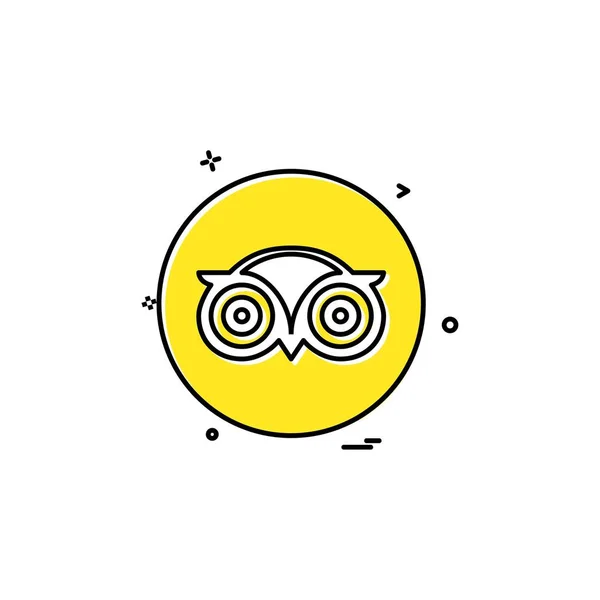 Social Network Social Tripadvisor Icon Vector Design — Vettoriale Stock