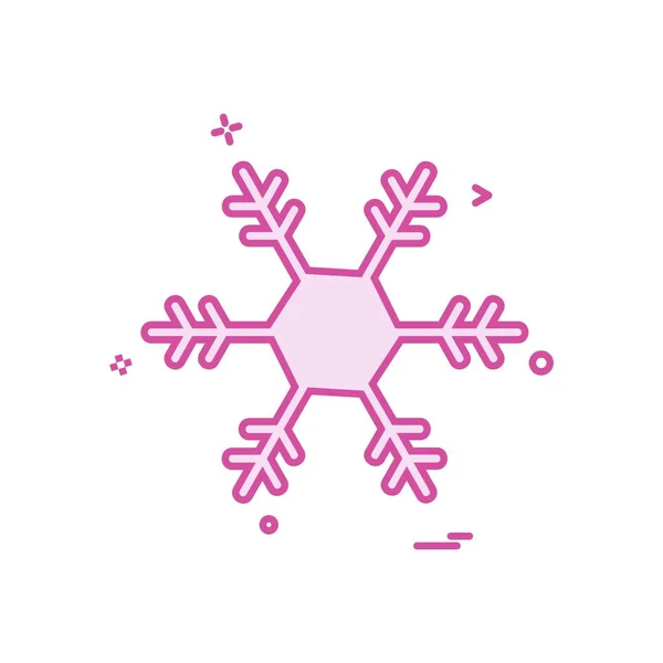 Navidad Copo Nieve Icono Diseño Vector — Archivo Imágenes Vectoriales