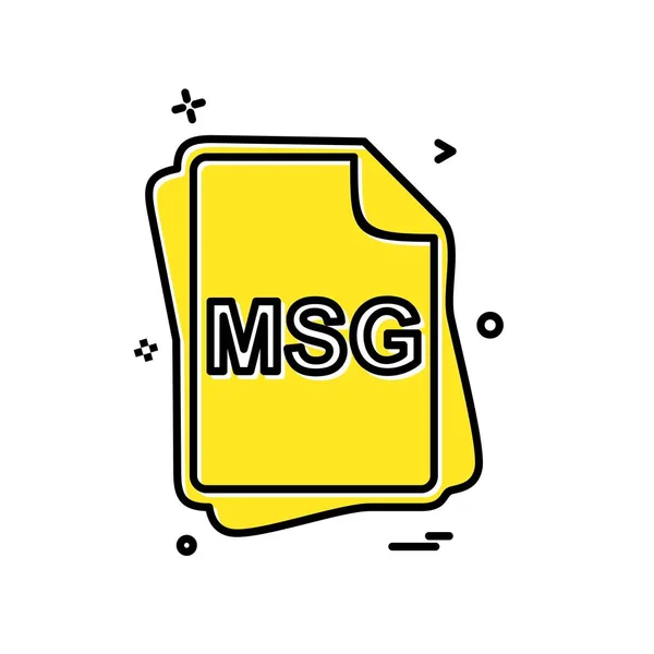 Msg Tipo Arquivo Ícone Vetor Design — Vetor de Stock