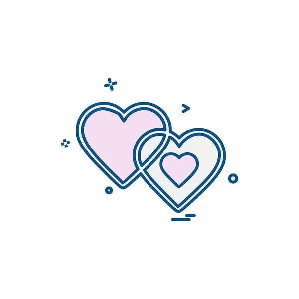 Hart Pictogram Ontwerp Vectorillustratie Voor Valentijn — Stockvector