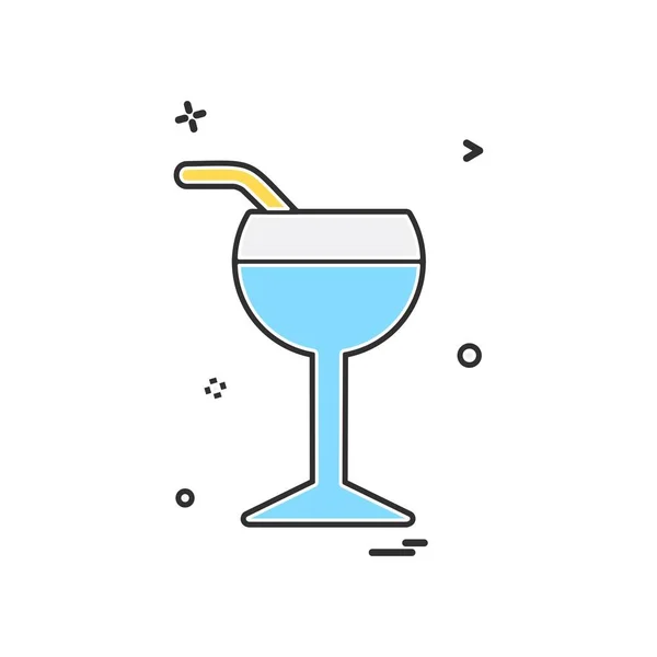 Drink Icon Design Bunte Vektorillustration — Stockvektor