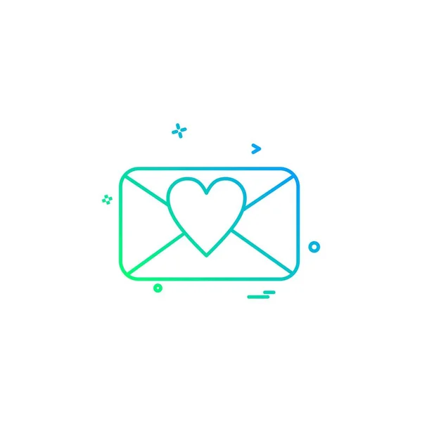 Herz Icon Design Vektorillustration Für Den Valentinstag — Stockvektor