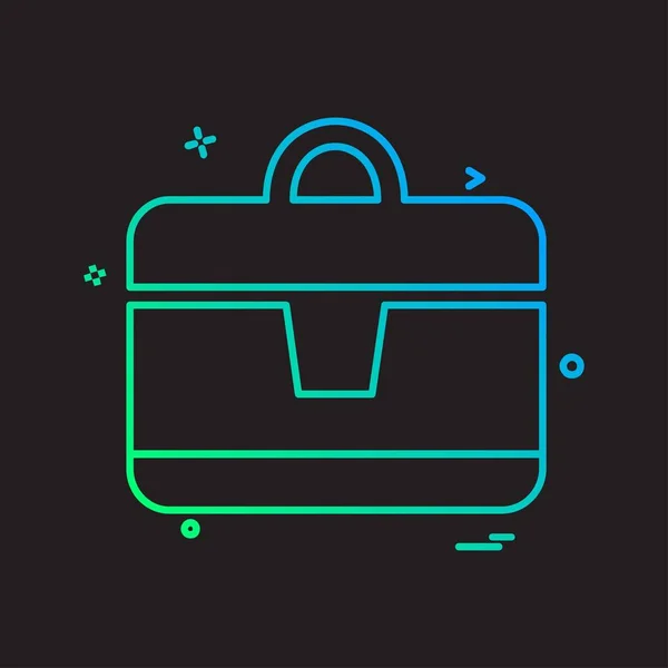 Briefcase Icon Design Vector — Stock Vector