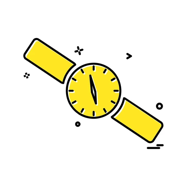 Horloge Pictogram Ontwerp Kleurrijke Vectorillustratie — Stockvector