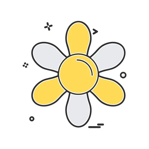 白い背景の花アイコンのベクトル — ストックベクタ