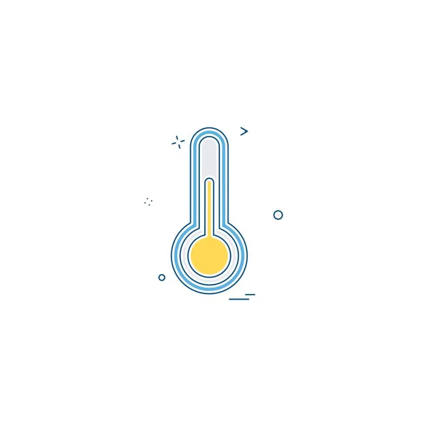 Salud Medicina Temperatura Termo Termómetro Icono Vector Desige — Vector de stock