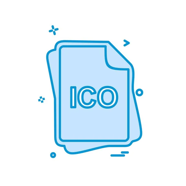 Ico File Type Icon Design Vector — Stock Vector