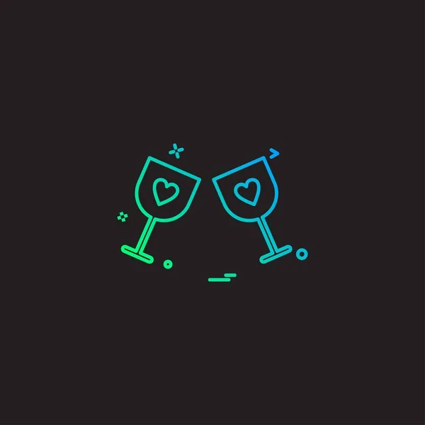 Brille Symbol Design Vektor Illustration — Stockvektor