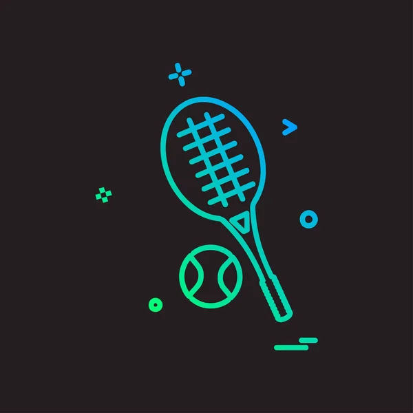 Vector Diseño Icono Bádminton — Vector de stock