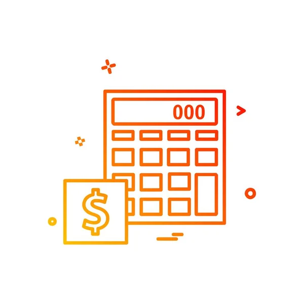 Calculadora Icono Diseño Vector — Vector de stock