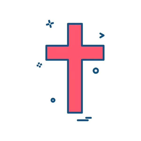 Cross Symbol Designvektor — Stockvektor