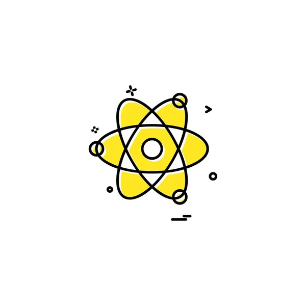 Icono Nuclear Diseño Vector Ilustración — Vector de stock