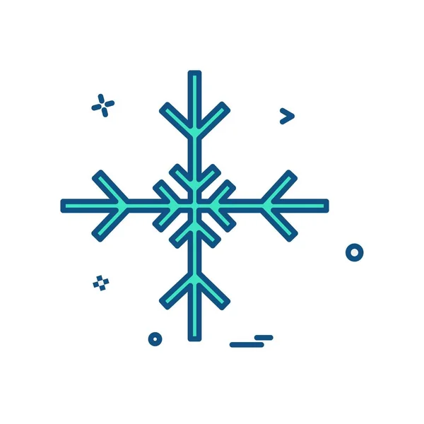 Copos Nieve Icono Diseño Vector — Vector de stock