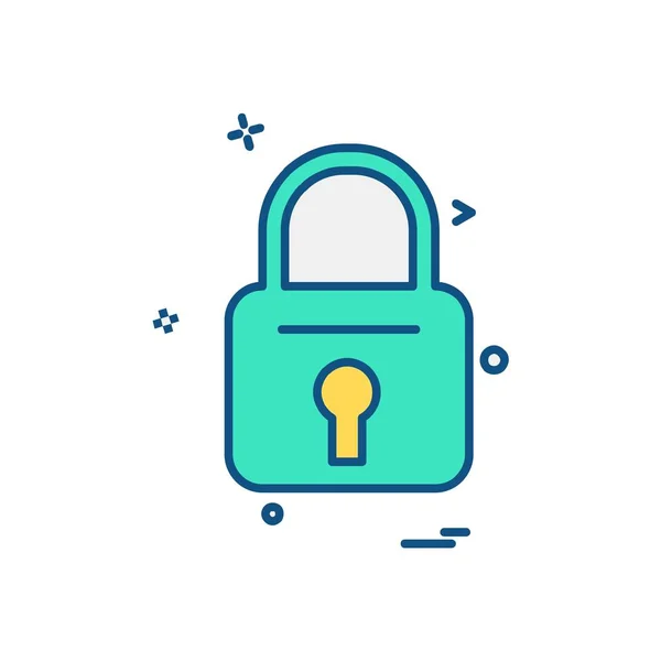 Lock Icon Design Vektorillustration — Stockvektor