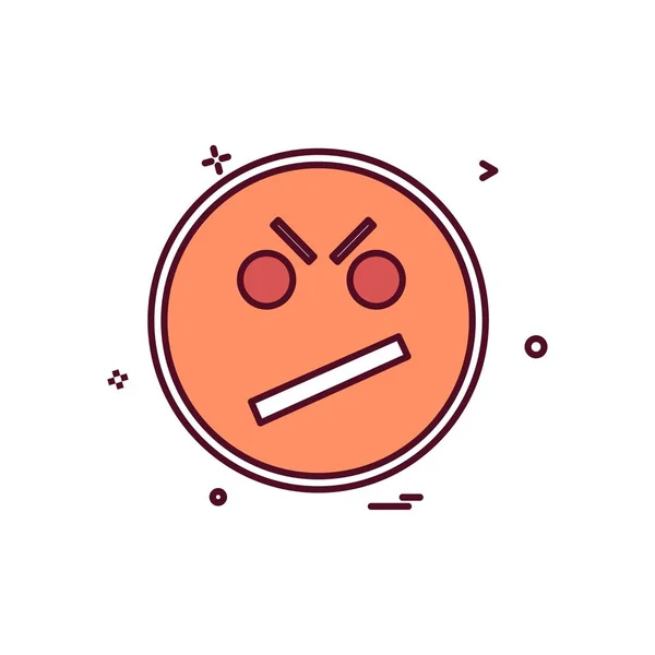 Sad Emoji Ikona Design Vektor — Stockový vektor