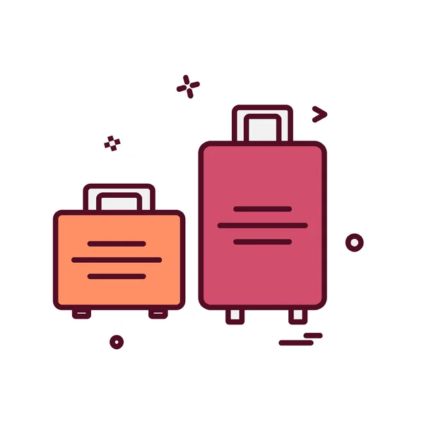 Travel Bag Icon Design Vector — Stock Vector