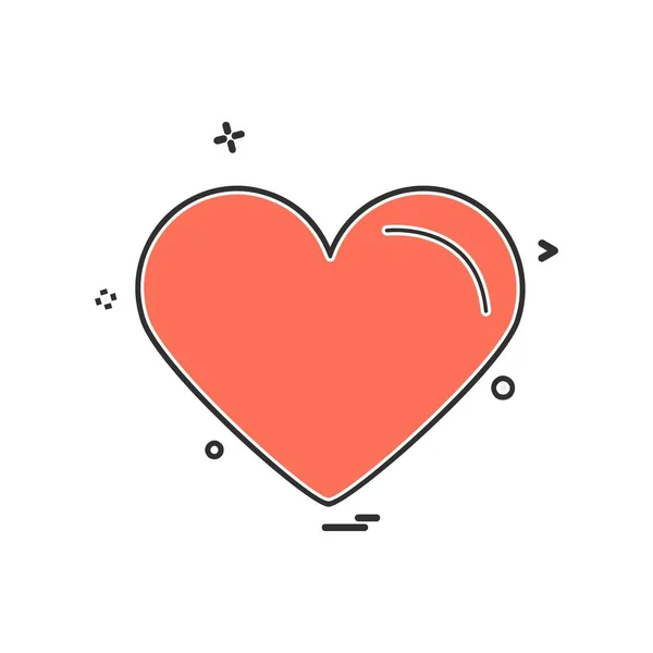 Heart Icon Design Vector Illustration Valentine Day — Stock Vector