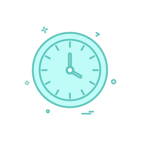 Uhr Uhrzeit Icon Vektor Design — Stockvektor