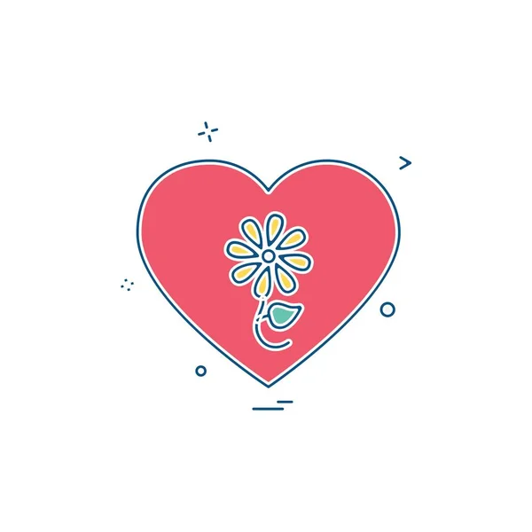 Serce Ikona Designu Ilustracji Wektorowych Walentynki — Wektor stockowy