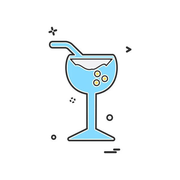 Drink Icon Design Bunte Vektorillustration — Stockvektor