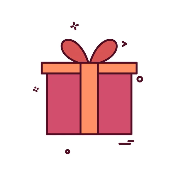 Icono Caja Regalo Diseño Vector Ilustración — Vector de stock