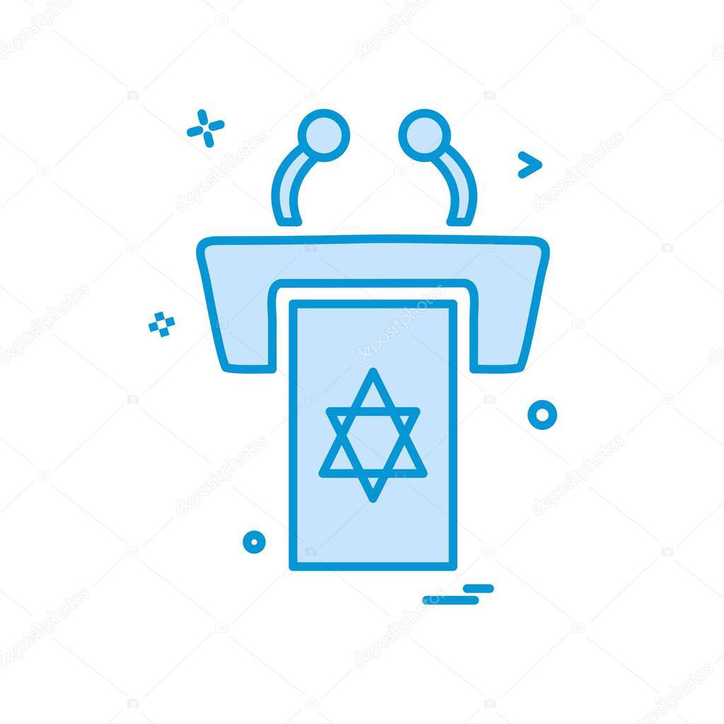 Jewish rostrum icon design vector