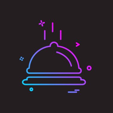 Gıda simgesi tasarım vektörü