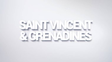 Saint Vincent ve Grenadinler, metin tasarım. hat. Tipografi poster. Duvar kağıdı arka plan olarak kullanılabilir