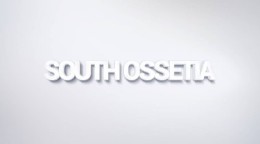 Güney Osetya, metin tasarım. hat. Tipografi poster. Duvar kağıdı arka plan olarak kullanılabilir