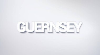 Guernsey, metin tasarım. hat. Tipografi poster. Duvar kağıdı arka plan olarak kullanılabilir