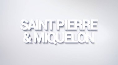 Saint Pierre ve Miquelon, metin tasarım. hat. Tipografi poster. Duvar kağıdı arka plan olarak kullanılabilir