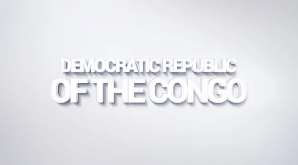 Democratic Republic of the Congo, text design. calligraphy. Typography poster. Usable as Wallpaper background