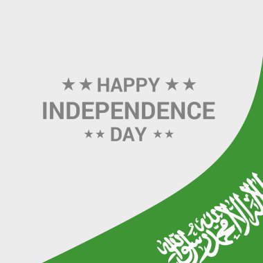 Suudi Arabistan bağımsızlık günü tipografi tasarlamak vektör