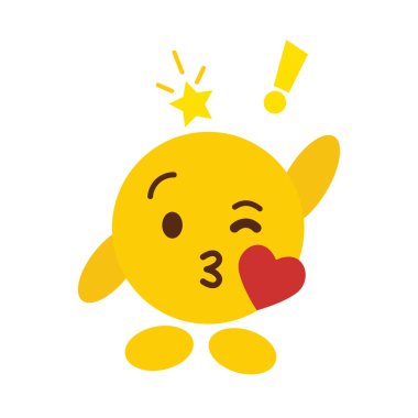 Aşk emoji simge tasarlamak vektör